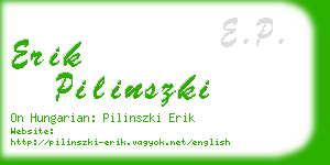 erik pilinszki business card